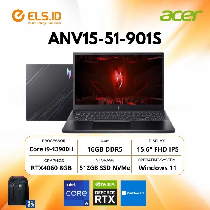 Jual Acer Nitro V 15 Anv15 51 901s Intel I9 13900h 16gb Ssd 512gb Rtx4060 Shopee Indonesia 6453