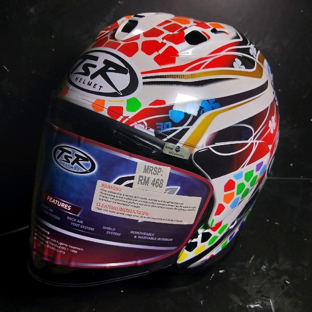 Jual HELM TSR VZ RAM NAKAGAMI GP2 HALF FACE ORIGINAL Motorcycle helmet Shopee Indonesia