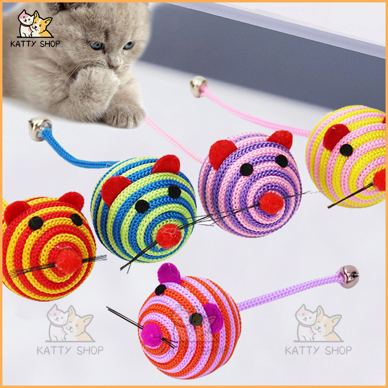 Jual Mainan Kucing Nylon Simulasi Tikus Kecil BerbunyiInteraktif ...