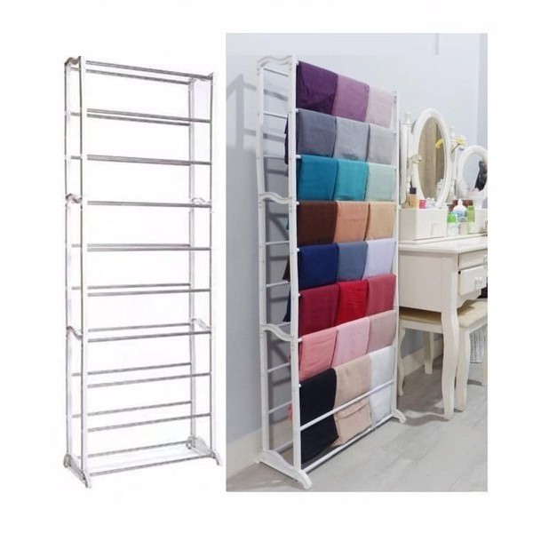 Jual Rak Jilbab Serbaguna 10 Tingkat Bolak Balik / Stand Tempat