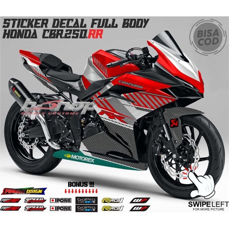 Jual Sticker Decal Full Body Honda Cbr Rr Motif Grafis Carbon Variasi