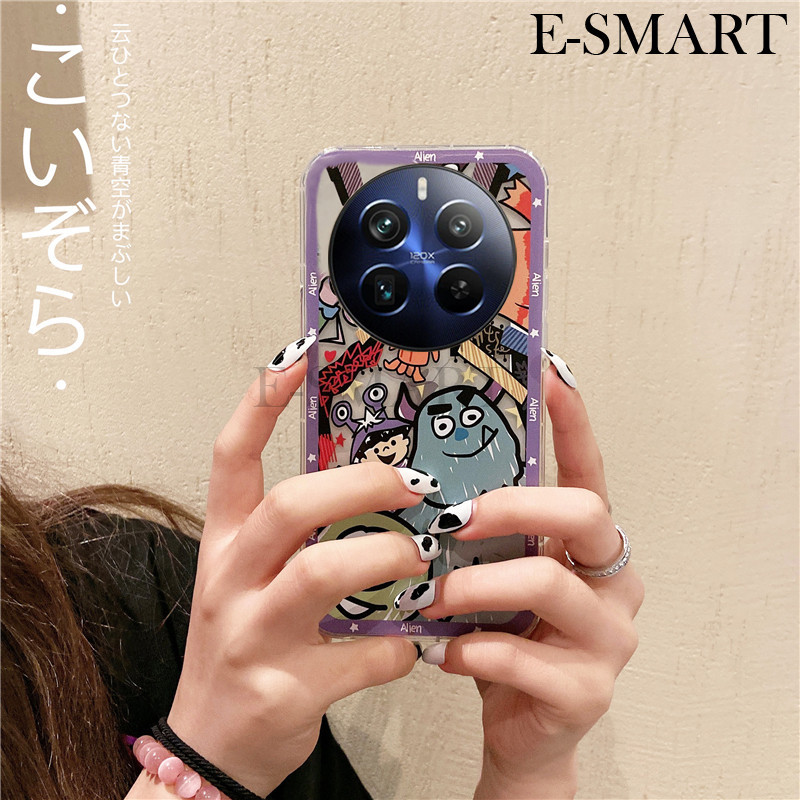 Jual For Realme 12 Pro Plus Case Simple Cartoon Monsters with Soft