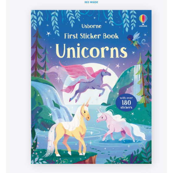 Usborne: Little First Sticker Book - Unicorns - 3yrs+ main image 1