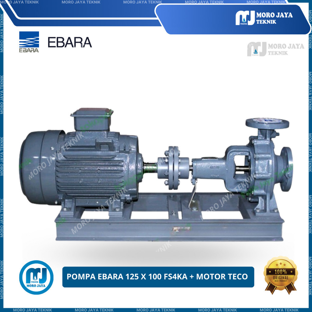 Jual Pompa Ebara 125 X 100 FS4KA + Motor Teco 20 HP 4 Pole + Base Plate
