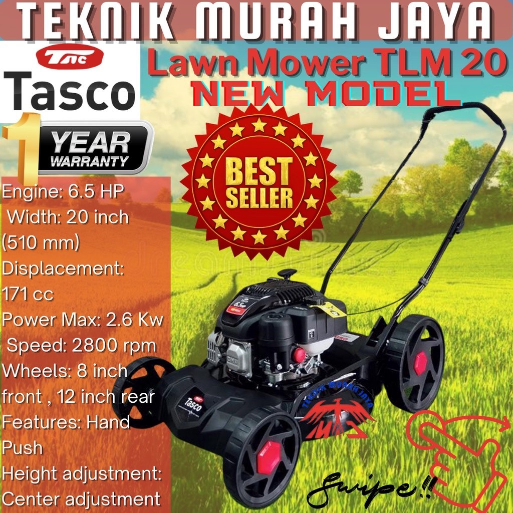 Jual Tasco Tlm Mesin Potong Rumput Dorong Lawn Mower Alat Hp