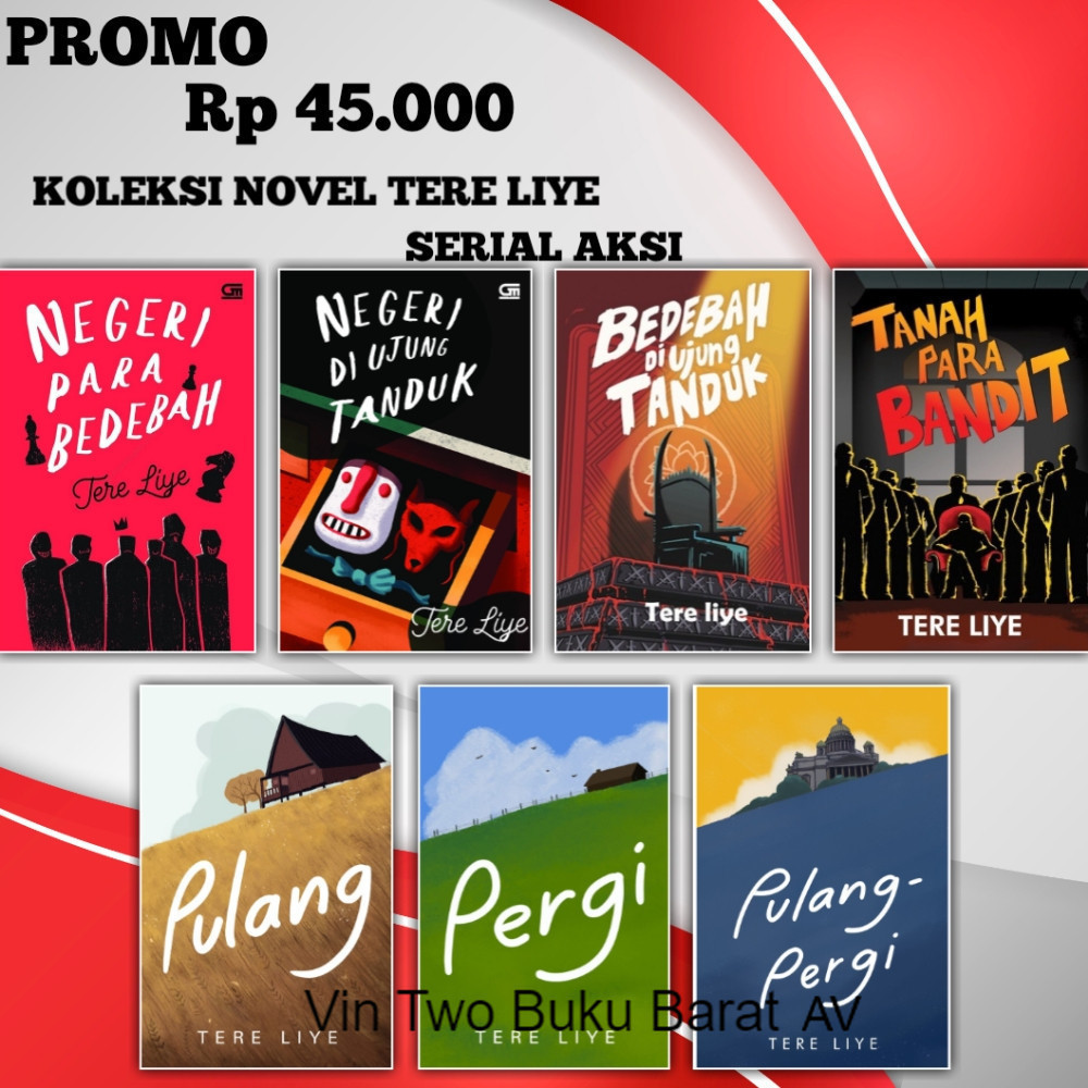 Jual Bebas Pilih Buku Novel Tere Liye Series Paket Serial Aksi TereLiye ...