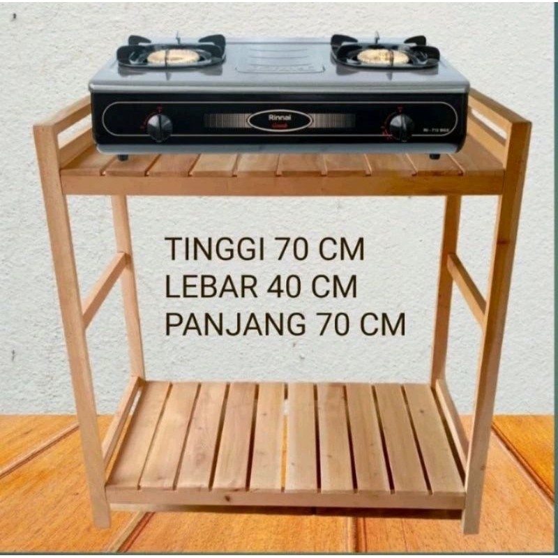 Jual MEJA RAK KOMPOR GAS 2 TUNGKU DARI KAYU | RAK 2 SUSUN | Shopee ...