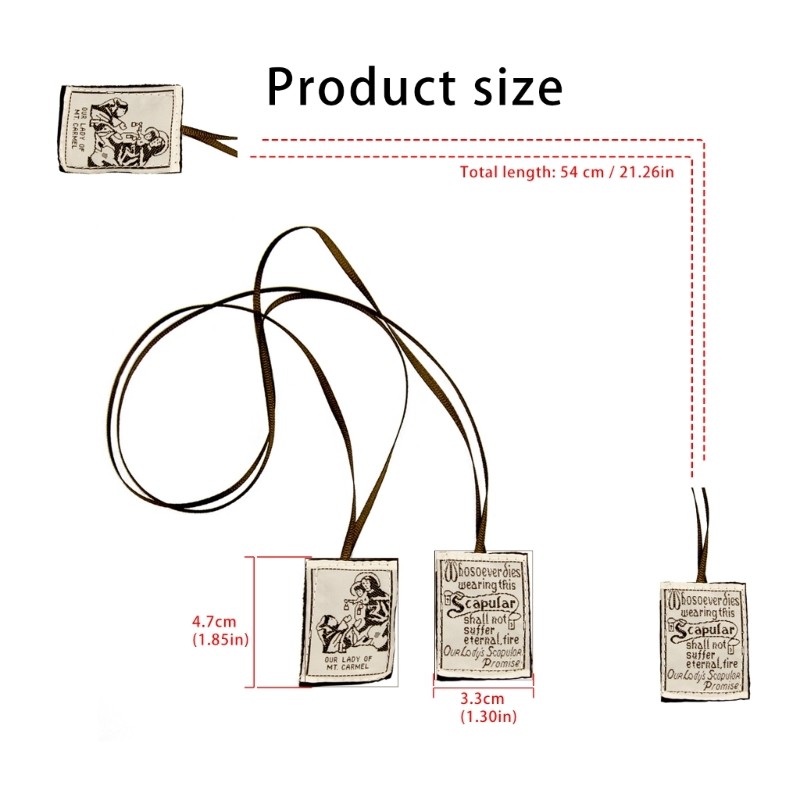 Skapulir Coklat VUVW Skapulir Bordir Skapulir Katolik Bunda Maria 2