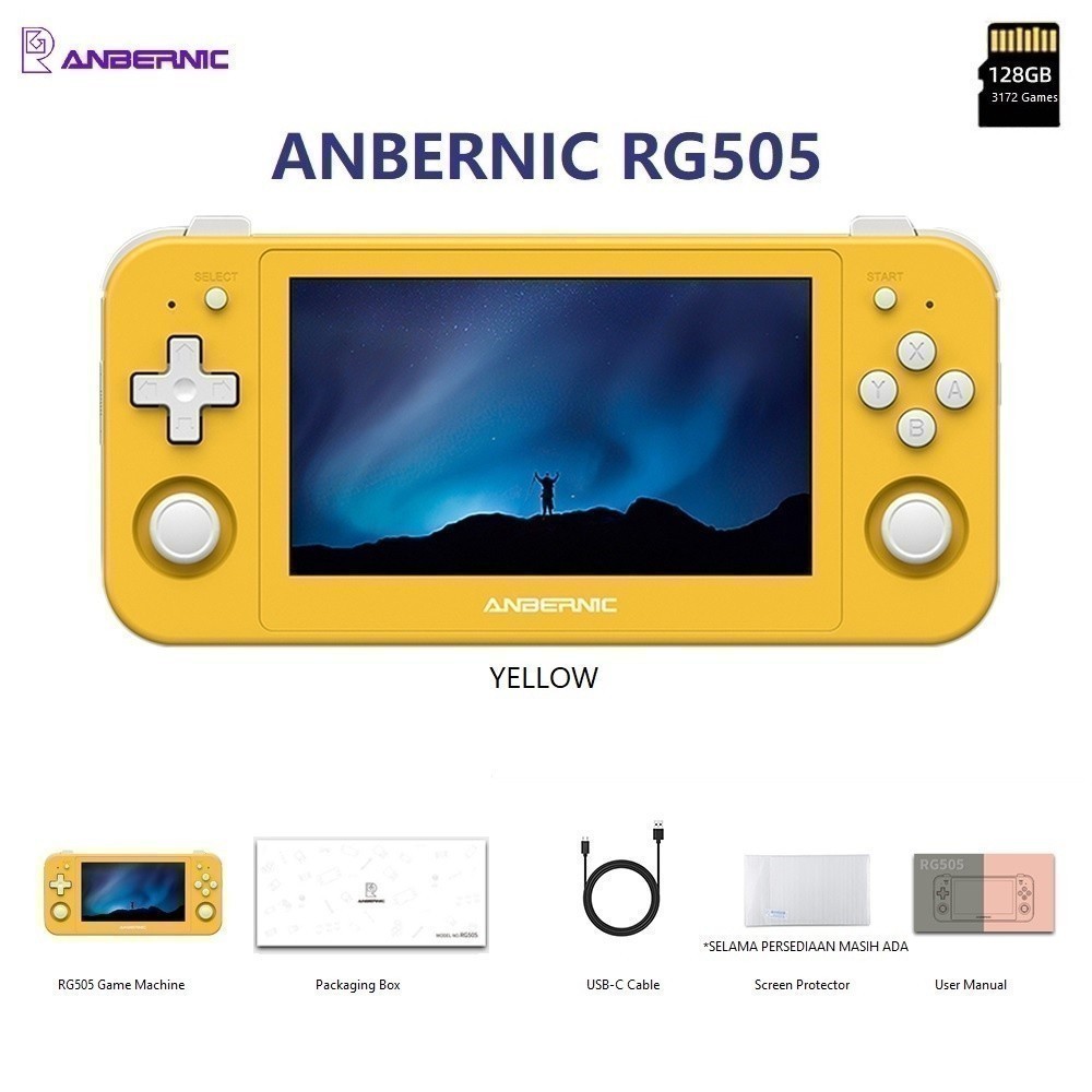 Jual ANBERNIC RG505 128GB - Dual Mode Emulator Retro Game Handheld ...