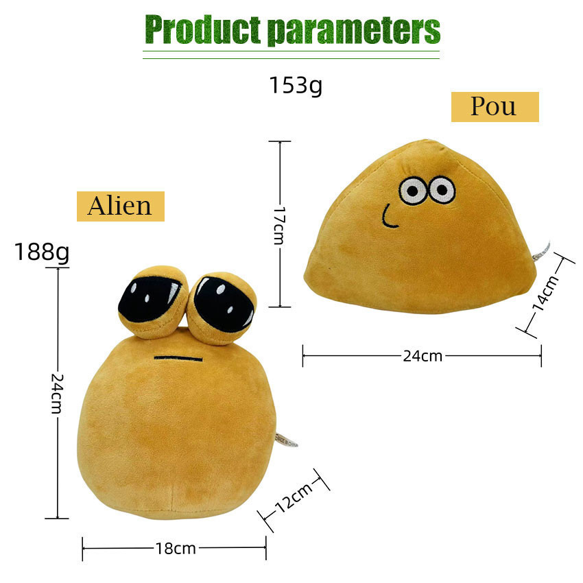 Jual Hot Game My Pet Alien Pou Plush Toy Furdiburb Emotion Alien ...