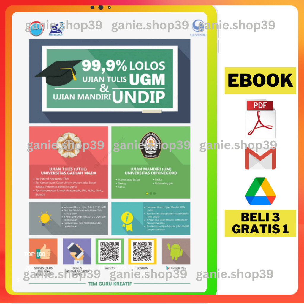 Jual Beli Gratis E B O O K Lulus Ujian Tulis Ugm Dan Ujian Mandiri Undip