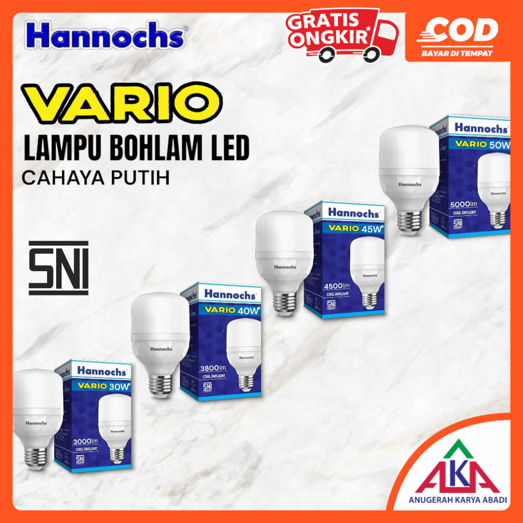 Jual HANNOCHS VARIO Bohlam Lampu LED 30W / 40W / 45W / 50W Cool ...