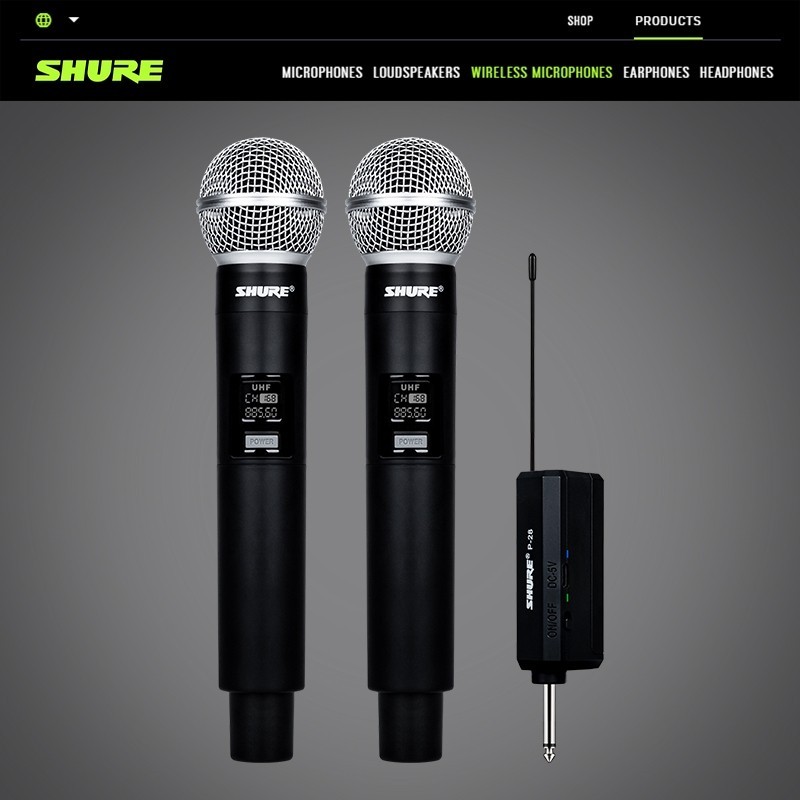 Jual SHURE PG18 PG28 Wireless Microphone UHF Dual Handheld Microphone ...