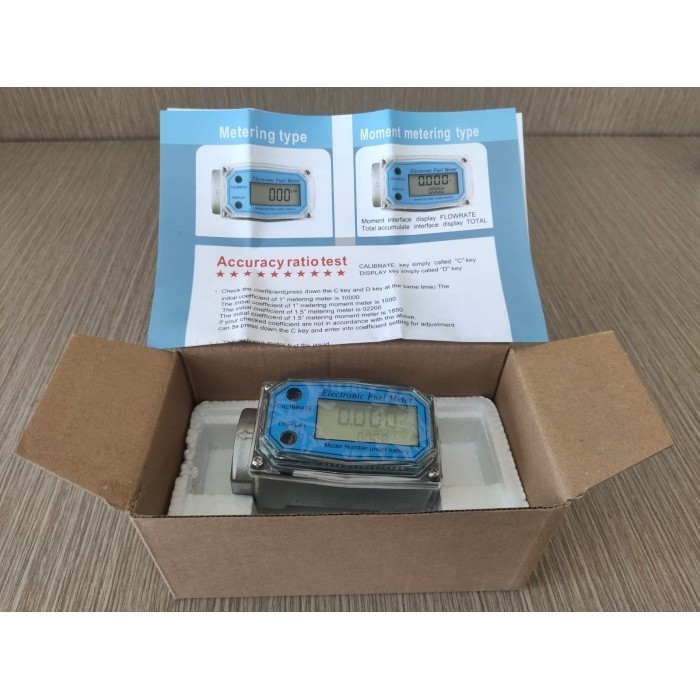 Jual Digital flow meter turbin display Lcd fuel flowmeter 1 inch ...