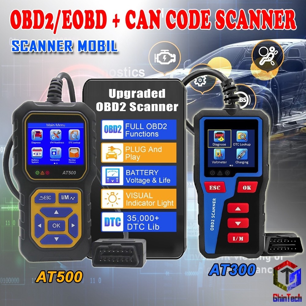 Jual OBD2 II Scanner Mobil AT500 AT300 Pembaca Kode Diagnostic OBD 2 AT