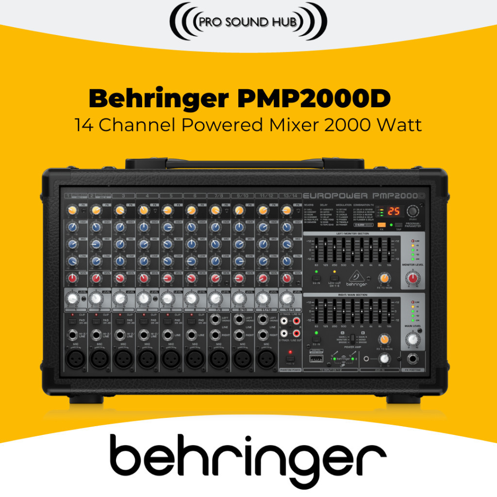 Jual Behringer PMP2000D PMP2000 Powered Mixer Power 14 Input 2000 Watt