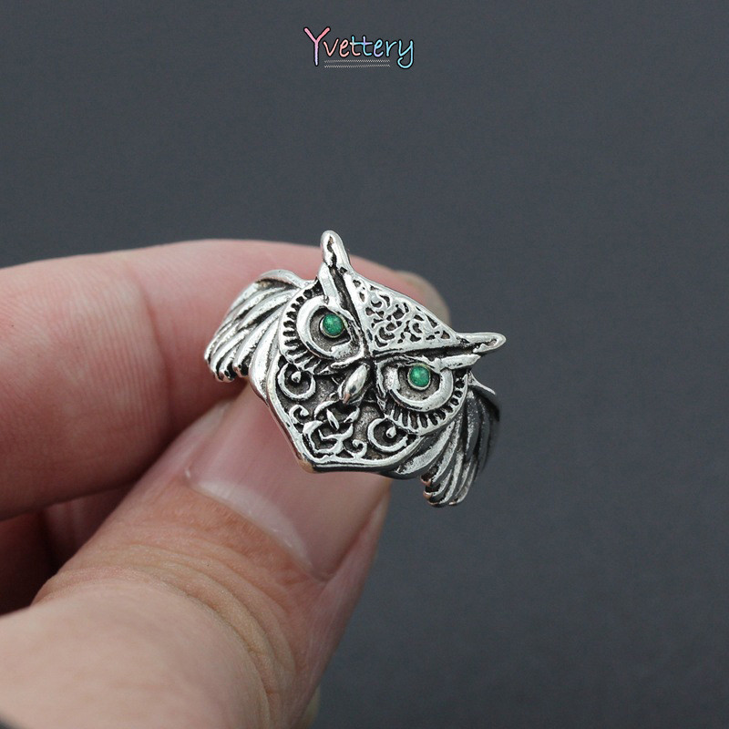 Jual COD ️ Cincin Burung Hantu Cincin Vintage Untuk Pria Dan Wanita ...