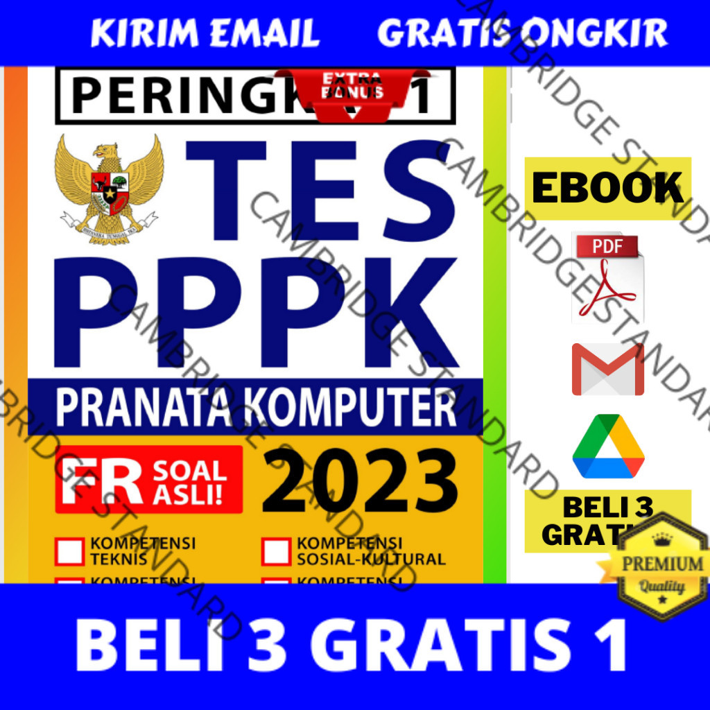 Jual [133] [E-B.O.O.K] PERINGKAT 1 TES PPPK PRANATA KOMPUTER 2023 (FR ...