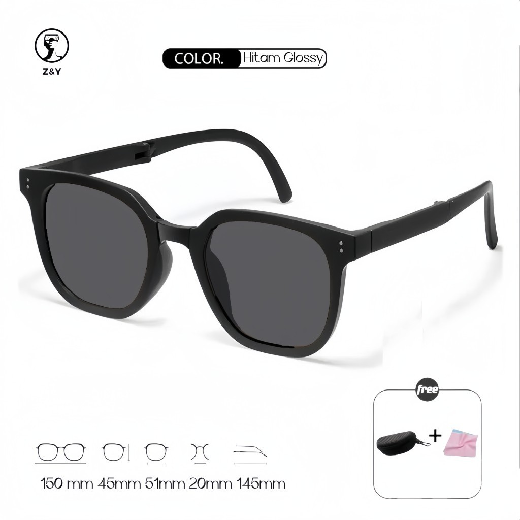 Jual Z&Y Cod Kacamata Hitam Lipat Minus 227 Sunglasses Minus Anti UV ...