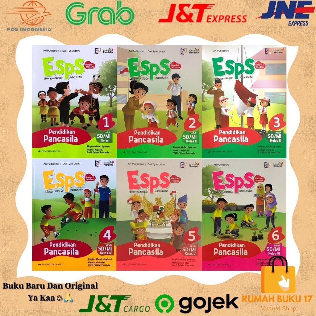 Jual buku revisi esps pendidikan pancasila sd/mi kelas 1 2 3 4 5 6 ...