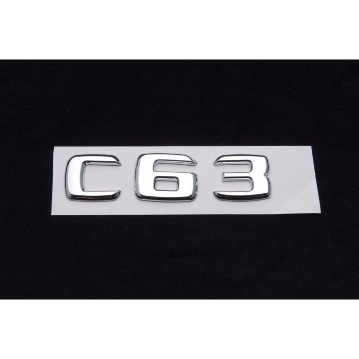 Jual Emblem Badge Mercedes Benz C63 Logo Sticker Chrome | Shopee Indonesia