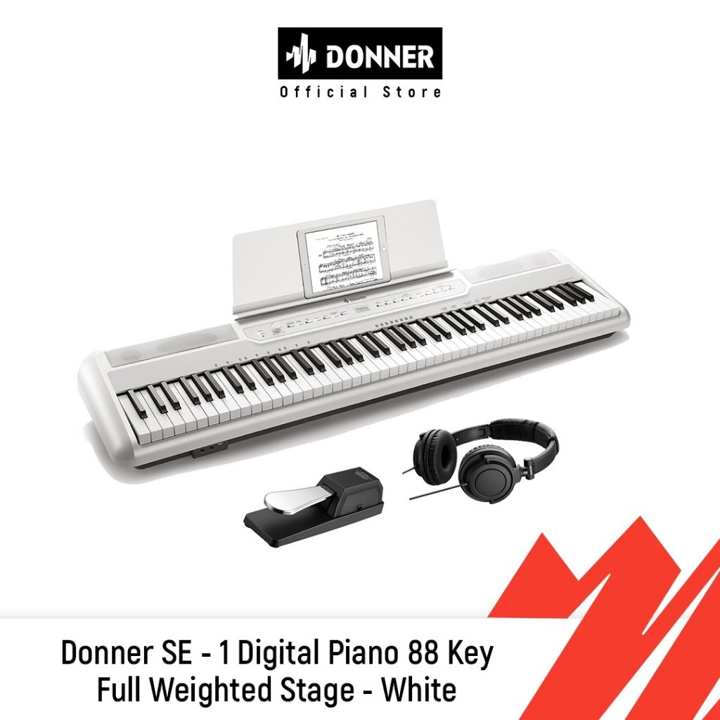 Jual Donner SE 1 Digital Piano 88 Key Full Weighted Stage White