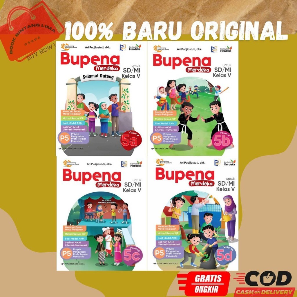 Jual Bupena Kurikulum Merdeka SD/MI Kelas 5 V 5A 5B 5C 5D Penerbit ...