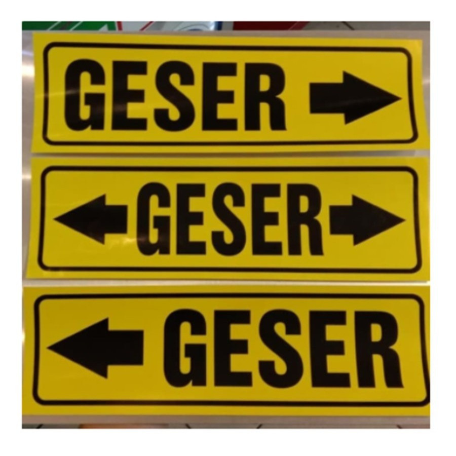 Jual SIGN LABEL STICKER VINYL PINTU GESER KIRI KANAN 17 X 5 CM | Shopee ...