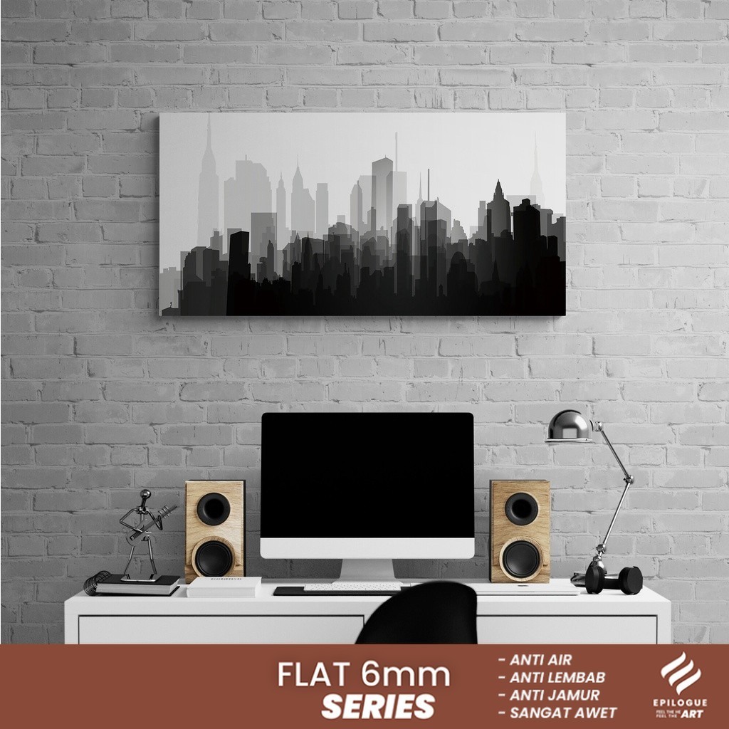 Jual EPILOGUE HIASAN DINDING DEKORASI DINDING KOTA SILUET WALL DECOR