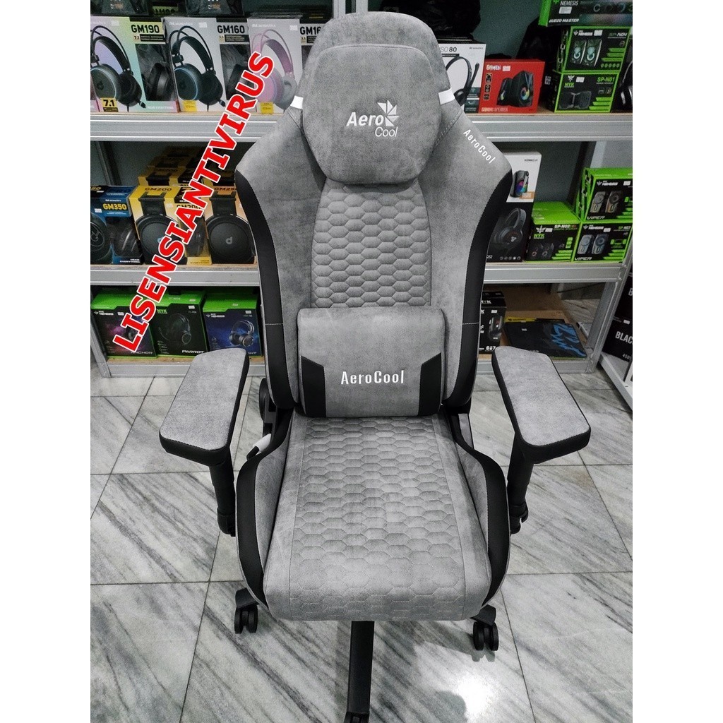 Jual Kursi Gaming Gaming Chair Aerocool Crown AeroSuede STONE GREY ...
