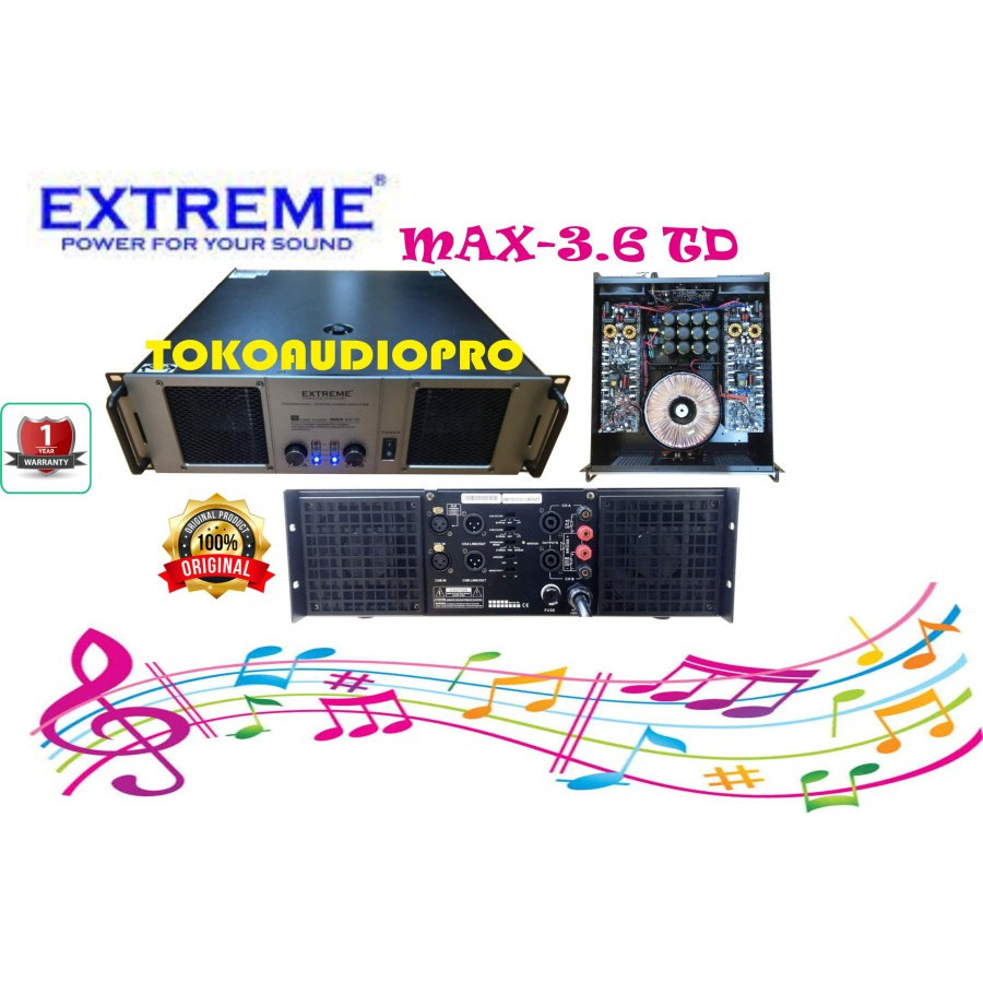 Jual Power Extreme MAX-3.6TD Power Amplifier Kelas TD | Shopee Indonesia