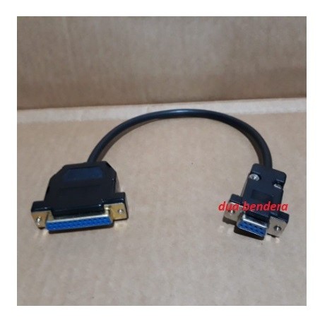 Jual KABEL SERIAL RS232 DB9 PIN FEMALE TO DB25 PIN FEMALE 30 CM ...