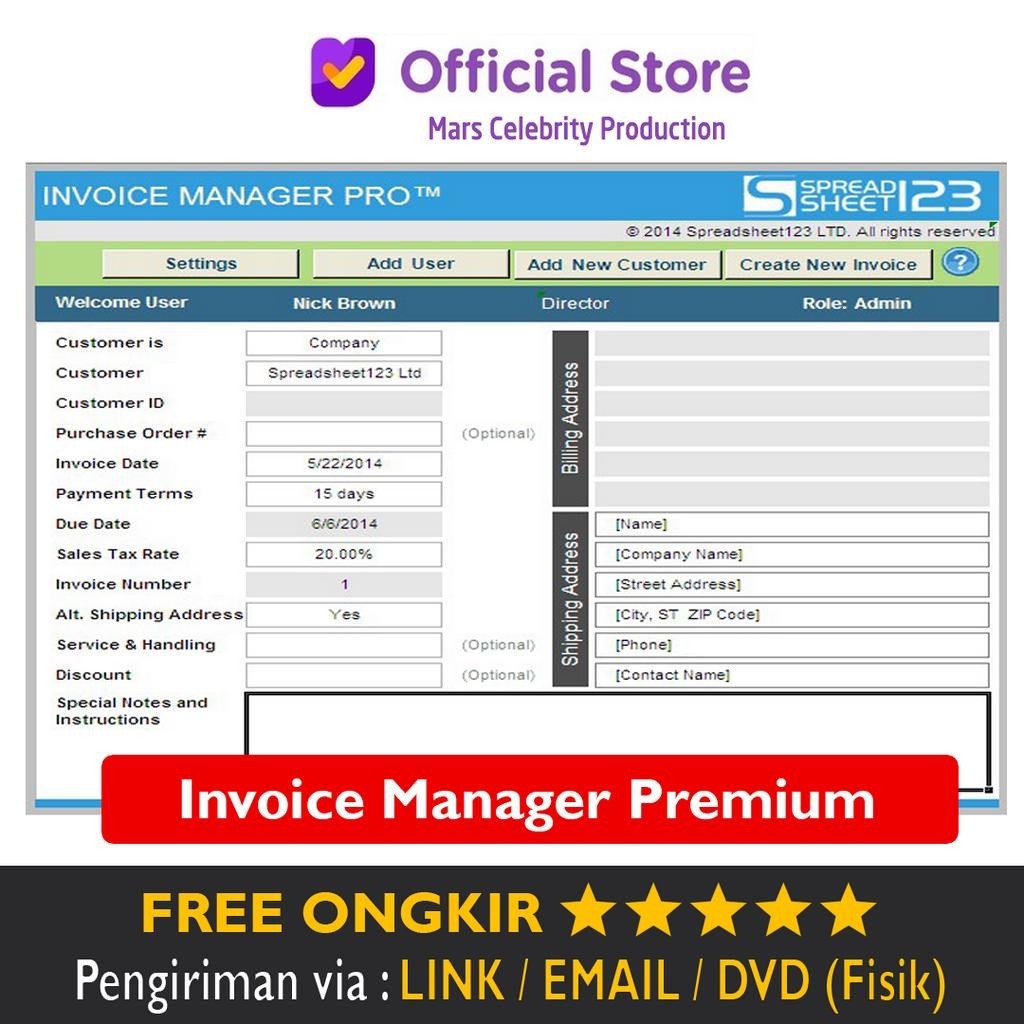 Jual Software Invoice Manager 2 Aplikasi Pembuat Faktur dan Pencatatan