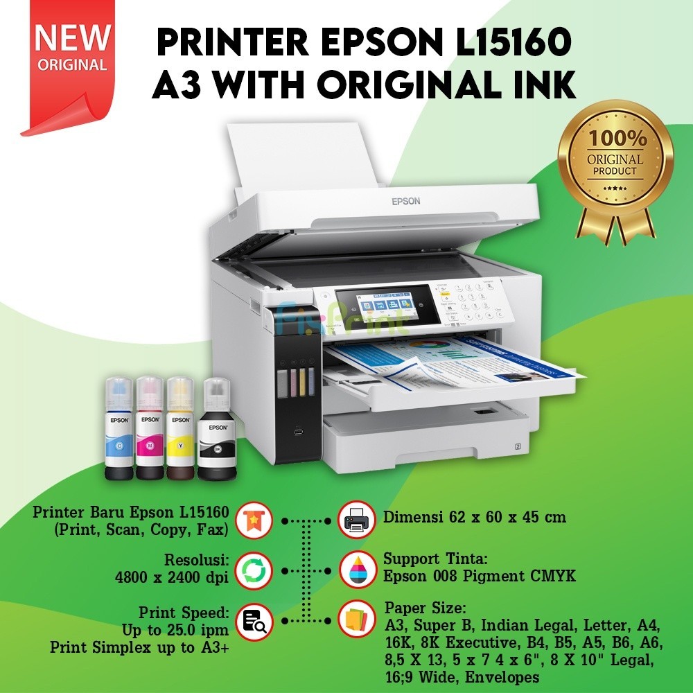 Jual Printer Epson Ink Tank EcoTank Garansi Resmi M15140 / L14150 ...