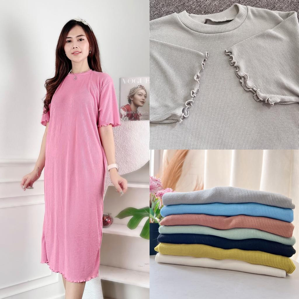 Jual PREMIUM RIB TEBAL Butik Nels Daster Martha Mini Dress Wanita ...