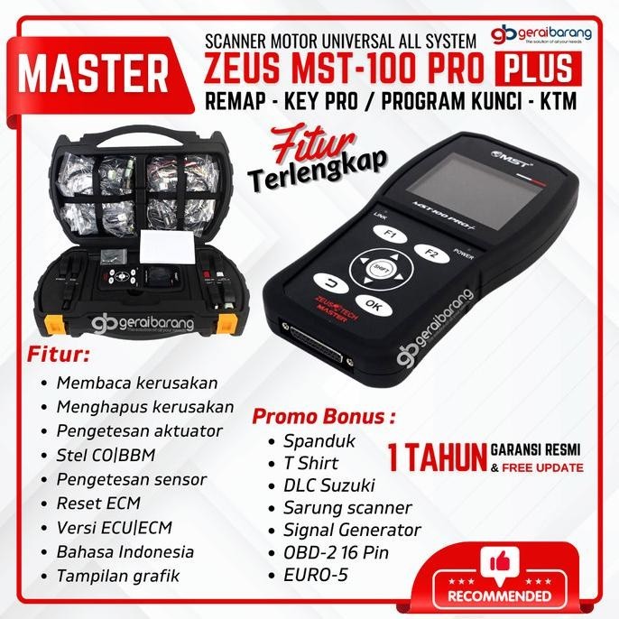 Jual Scanner Motor Injeksi Universal MASTER ZEUS MST 100 PRO PLUS Shopee Indonesia