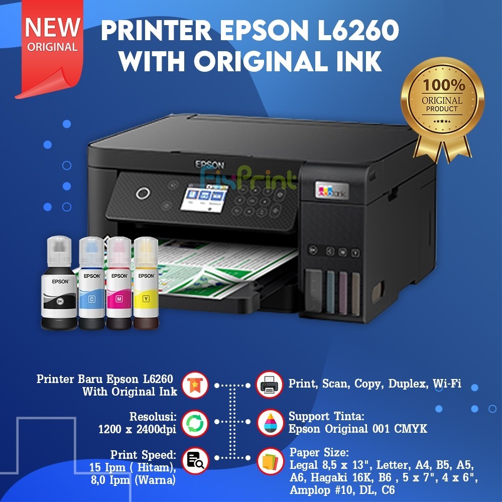 Jual Printer Epson Ecotank L6260 L6290 Multifungsi Print Scan Copy Wireless Duplex Adf 6498