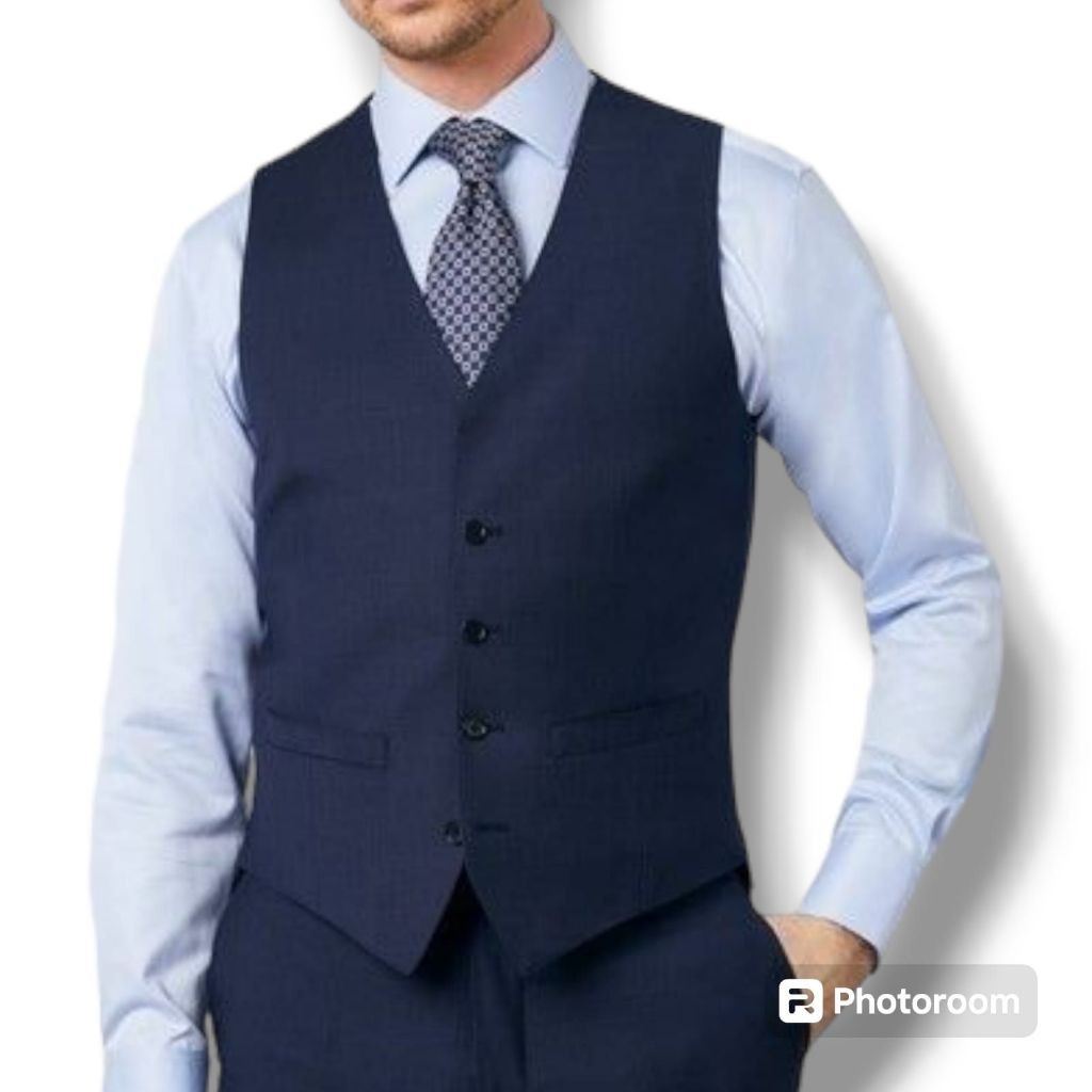 Jual Rompi Vest Jas Pria Slimfit Rompi Formal, Seragam Kerja Kantor Dan ...