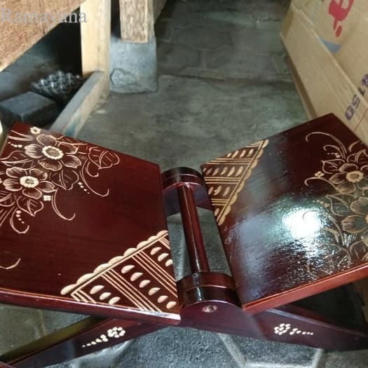 Jual REKAL KAYU JATI UKIR BUNGA MEJA BACA KITAB SUCI DAN AL-QURAN Murah ...