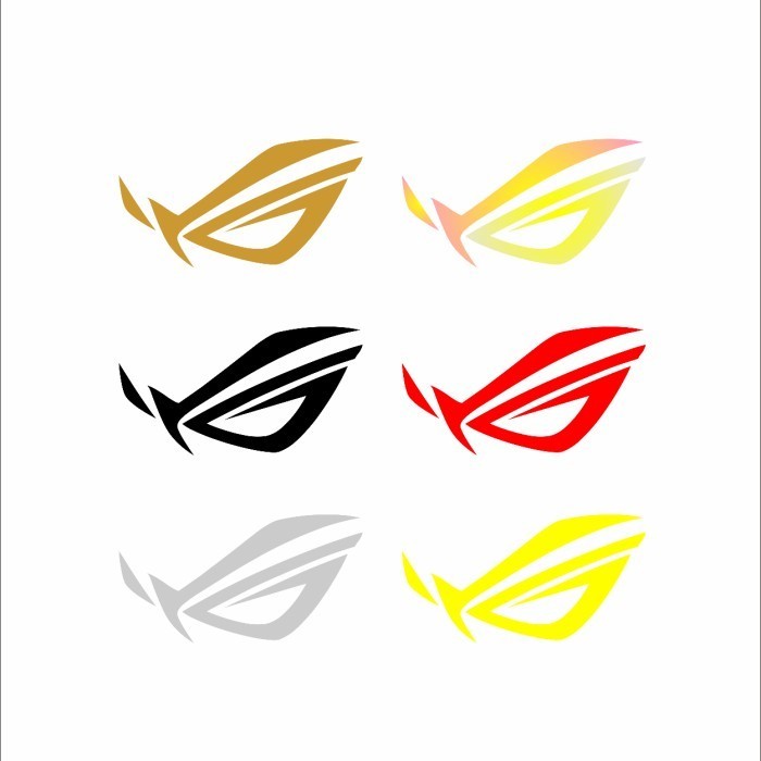 Jual STICKER LOGO ASUS ROG CUTTING stiker Hologram ukuran 8cm variasi
