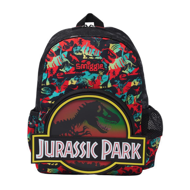 Smiggle Jurassic Park Junior Character Hoodie Backpack - IGL452596BLK