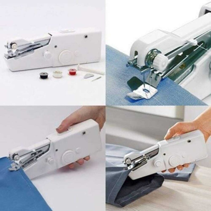 Jual Mesin Jahit Tangan Listrik Portable + Jarum Benang Kain | Shopee ...