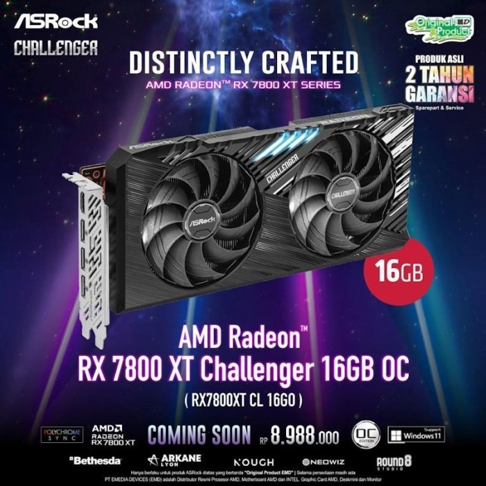 Radeon RX 7800 XT Challenger 16GB OC - グラフィックボード、ビデオ ...