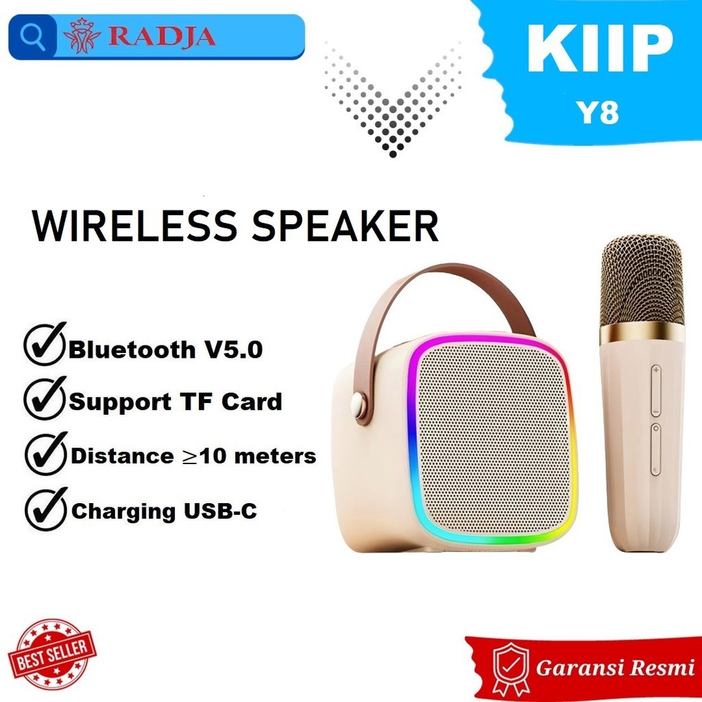 Jual KiiP Y8 Wireless Portable Speaker Karaoke Bluetooth With Mic ...