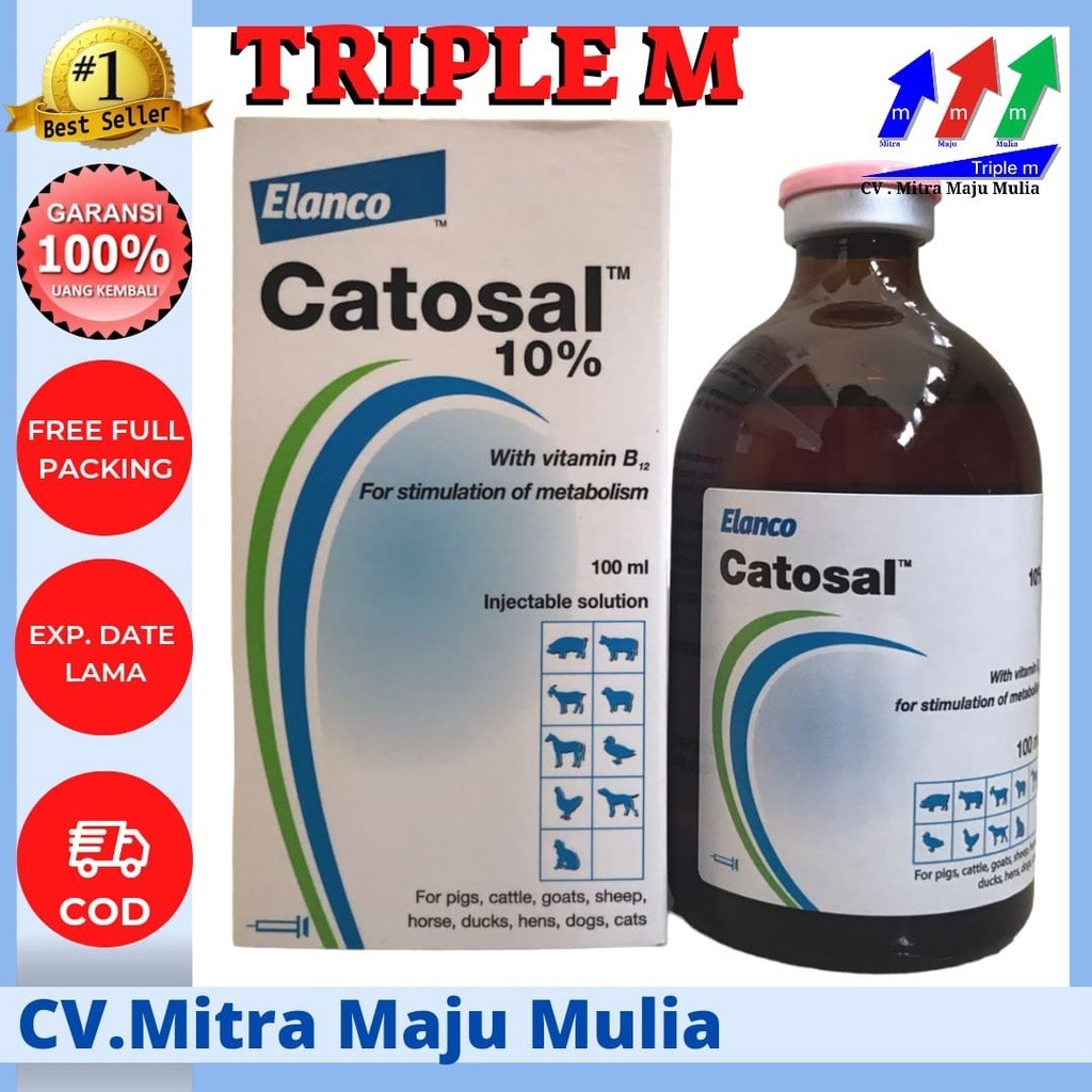 Jual CATOSAL 100 ml - Penguat Metabolisme Stamina Hewan B12 Butafosfan ...