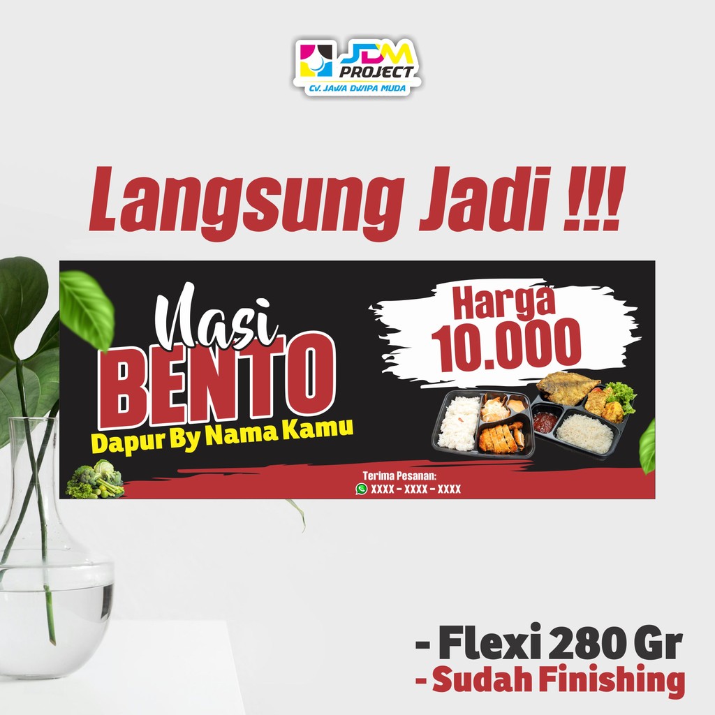 Jual JDM PROJECT - BANNER SPANDUK NASI BENTO SERBA 10ribu ukuran150 X ...