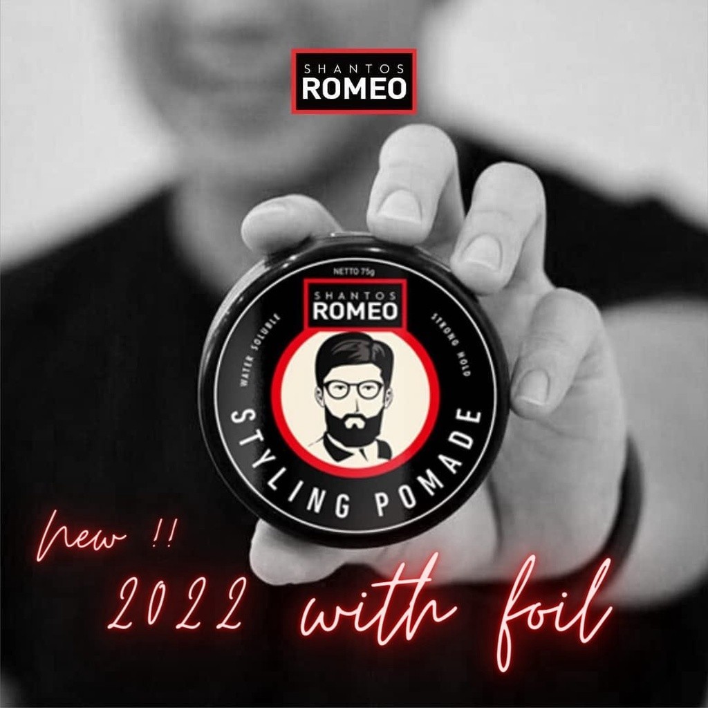 Jual Shantos Romeo Styling Pomade 75gr, Water Based 75 gr | Shopee ...