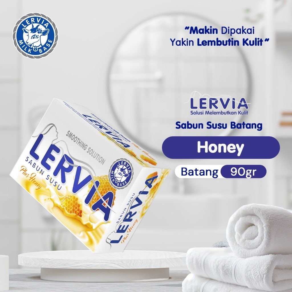 Jual LERVIA Sabun Susu Plus Honey 90g | Shopee Indonesia