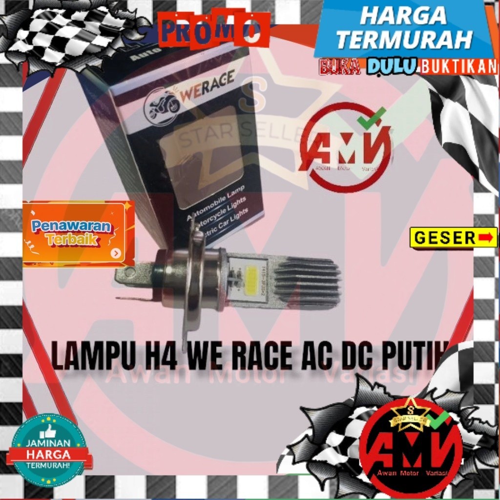 Jual Lampu Utama Motor Mobil Lampu Led Depan Motor H We Race Ac Dc Putih Pcs Lampu Utama