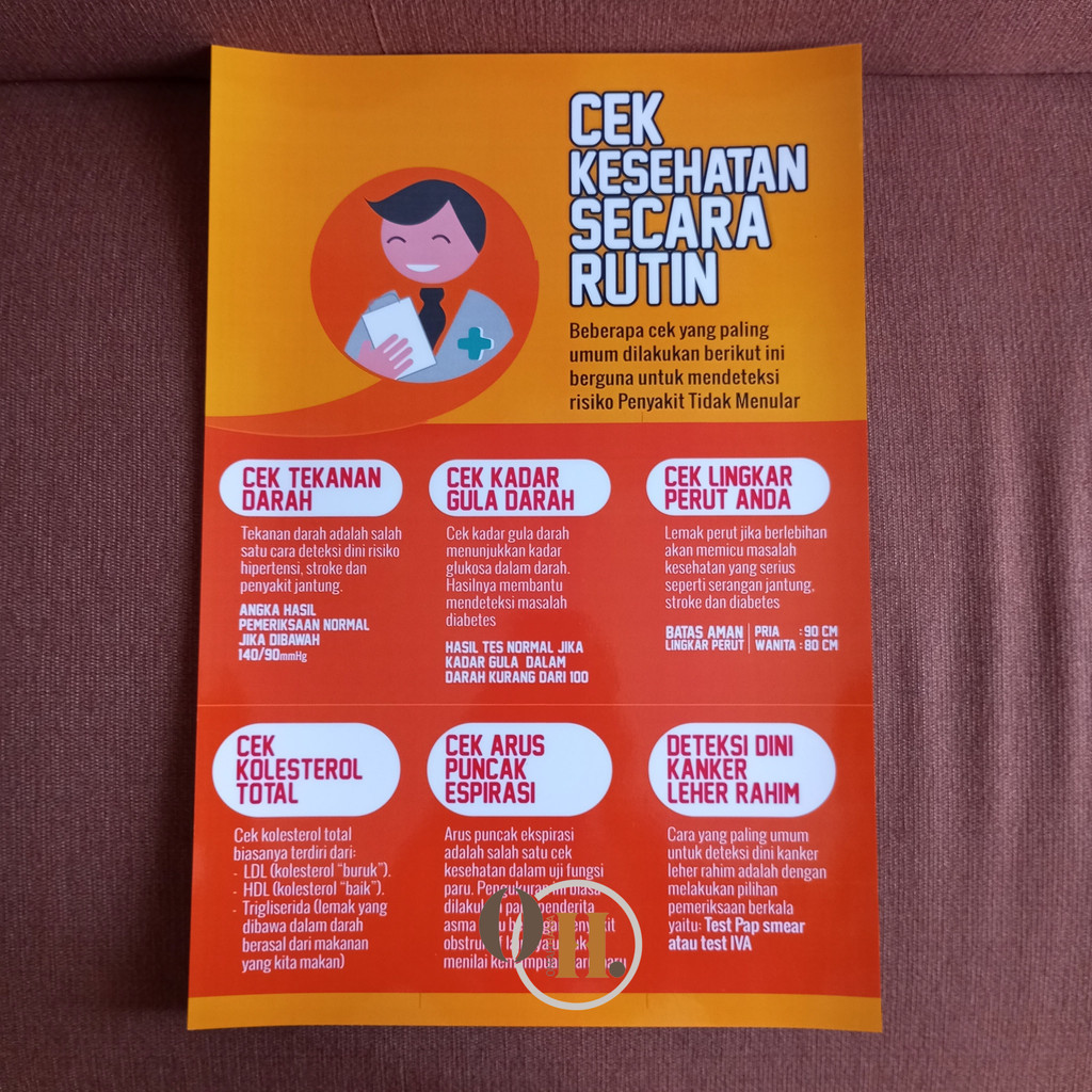 Jual Poster cek kesehatan secara rutin - Poster pemeriksaan kesehatan ...